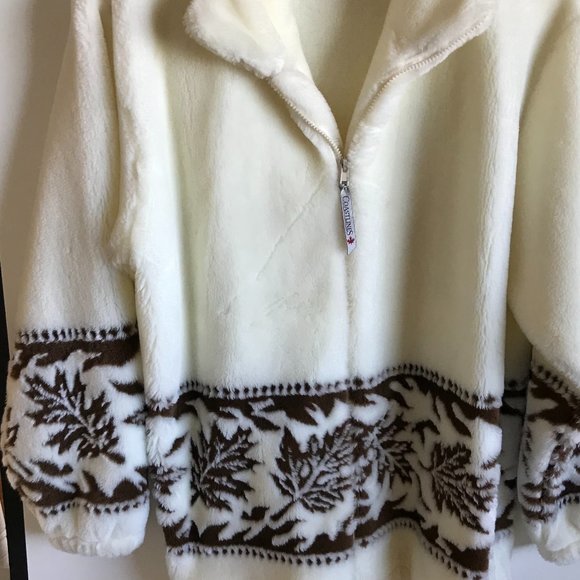Coastlines Soft Cream & Brown Coat Large - Picture 2 of 11